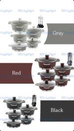 سرویس قابلمه گرانیتی لایف اسمایل مدل FLCM10 ظرفیت ۱۰ پارچه